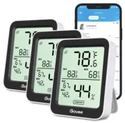 Indoor Hygrometer Thermometer 3 Pack, Bluetooth Humidity Temperature Gauge with