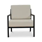 Trenton Black Elm Armchair - Light Beige