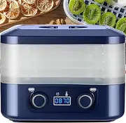Food Dehydrator, 160W Fruit Dryer with Digital Display, 3-Layer Food Dryer Machine, 24 Hours Adjustable Timer, 35-70℃ Temperature Control, for Jerky, Meat, Fruit, Herbs, Vegetables