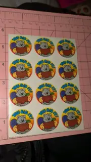 Vintage Trend Scratch N Sniff Stickers Beaver You Did It Pine Glossy 1 Sheet