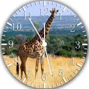 Cute Giraffe Frameless Borderless Wall Clock Nice For Gifts or Decor W251