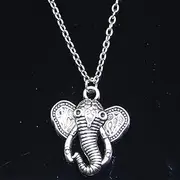 [ZOJK] Necklace 27X25Mm Elephant Pendant Short Long Women Men Colar Gift Jewelry Choker