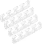 Outanaya 2Pairs Silicone Toe Separators Soft Reusable Gel Finger Divider for Manicure and Lightweight Flexible Nail Toe Dividers for Comfortable Foot Care for All