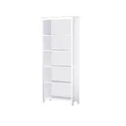 Maestro Furniture Beanca 5-Tier Bookcase Bookshelf Display Cabinet - Grey Oak &