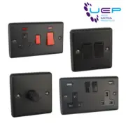 Matt Black Sockets & Switches Full Range USB - Windsor