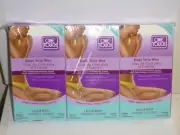 (3 pack) Hair Removal Wax Strips - Body Legs Pre Applied Waxing 36 Strips Total