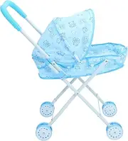 Role Play Stroller Toy Mini Doll Stroller Sturdy Construction Easy to Move for Boys and Girls' Play