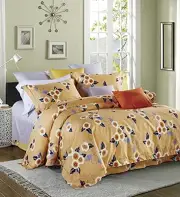Windflower Bedding Bloomfield Floral Duvet Cover 3pc Set Cotton Botanical