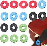 Guitar Strap Locks Gasket Guitar Protector Rubber Strap Locks 16pcs (Red, Black, Blue, Green)