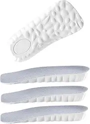 Orthopedic High Pads 2.0, Insoles Height Increase, 4D Cloud Technology Insole, Height Increase Insoles for Men/Women, Memory Foam Arch Support Insoles (Gray, 1.5CM)