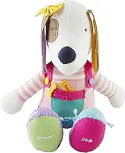 Mud Pie Children's Plush Puppy Learning Pals, Pink