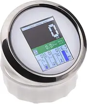 GPVPGHGRJ 85MM Digital Tachometer 5 in 1 Multi-Functional Tacho Meter with Fuel Level Water Temp Oil Pressure 0~10Bar Alarm for Car Boat Speedometer(WS)
