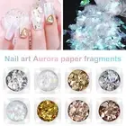 Broken Glass Nail Decoration Note Card Decoration Aurora Nail Decoration