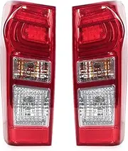 Pair Car Rear LED Tail Light Assembly Compatible With Isuzu DMax D-Max 2012-2016 2017 2018 2019 With Wire Harness Bulbs 8961253983 898125393(Red)