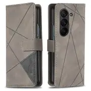 BINFEN COLOR BF05 For Samsung Galaxy Z Fold5 5G Imprinted Stand Phone Case PU Leather Wallet Cover