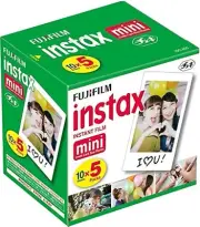 Instax Mini Instant Film, 10 Sheets X 5 Packs (Total 50 Shoots)
