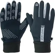 [uxcell] Winter Ski Snow Gloves, 1 Pair Waterproof Winter Warming Gloves Touchscreen Skiing Work Gloves for Men, Dark Grey