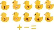 Toddler Puppets - Realistic Story Time Yellow Ducks | Interactive Role Play Toys, Math Learning Addition and Subtraction Games for Kindergarten