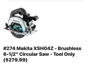 MAKITA 18 V circular saw XSHO4Z