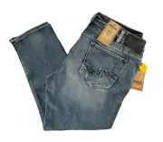 Silver Jeans Mid Rise Kenni Skinny Girlfriend Relaxed Ankle Zippers 33 x 25 NWT