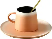 Water Cup Hardcover Coffee Mugs Insulation Ceramic Cups with Large Handle for Coffee Soup Tea Milk Latte Gift Microwave Oven Safe Coffee Mug (Color : Pink, Size : A)