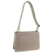 Milleni Women's Classy Leather Shoulder Crossbody Bag 28x20cm Taupe