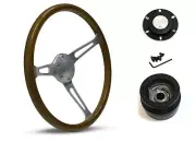 SAAS Steering Wheel SW702BAW & boss for Subaru Sambar Van 4th GEN 1982-1990