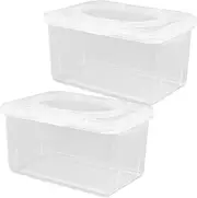 CAXUSD 2Pcs Portable Wipe Dispenser Container Wet Tissue Box for Nursery Easy Access Wipe Holders for Home and Outdoor Use Keeps Wipes Fresh and Organized