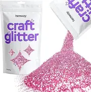 Hemway Glitter Grout Additive 100g / 3.5oz Grout Tile Additive for Tiles Bathroom Wet Room Kitchen - Waterproof & Easy to Mix - Chunky (1/40" 0.025" 0.6mm) - Rose Pink