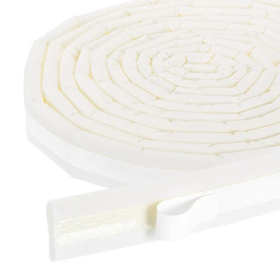2Pcs Weather Stripping Door Seal, 16.4 ft Self-Adhesive PU Foam Door Seal, White