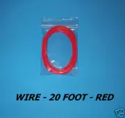 WIRE - 20 FOOT - 24 AWG - RED - STRANDED - HOOK-UP