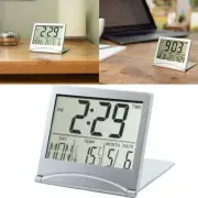 Silver Digital LCD Desk Temperature Alarm Clock T5S5