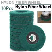 10Pc 5'' Nylon Fiber Flap Wheel Scouring Pad Buffing Disc For Angle Grinder 180#