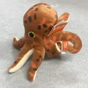 Wild Republic Huggers Spotted Octopus Red & Purple Slap Bracelet Plush