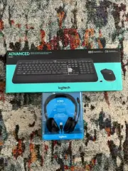 Logitech MK540 Wireless Keyboard Mouse Combo & H390 Headset