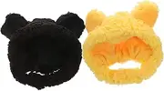 VILLFUL 2pcs Creative Warm Pet Hat Adorable Cartoon Dog Hat for Winter Outdoor Travel Durable Protective Head Cover for Cats and Puppies Easy to Wear Comfortable