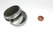1 Oz Round Screw Top Cover Lid Empty Survival Crafts Storage Tin Can Container