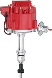 Ignition Distributor with 65K Volt Coil SBF Small Block Ford 221 260 289 302 5.0L Red Cap Compatible with Ford 300 F-150 E-100 Econoline Mustang Fairmont, Replacement for 1030213 PE330U