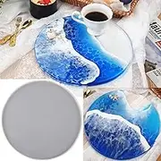 Silicone Round Coaster Dish Fruit Tray Plate Making Mold Cutting Board Resin Epoxy Casting Mould Craft Molds DIY Tool