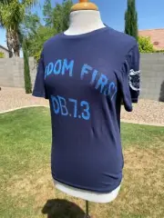 Buffalo David Bitton Nedif T Shirt Mens S Navy w/ Freedom First Graphics NWT $49