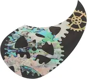 COMNESTBI Acoustic Guitar Pickguard Protection Plate with Adhesive Backing Stylish Grain Design Easy Installation Durable Scratch Guard for Various Guitar