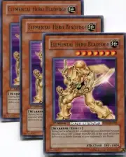 3 X YU-GI-OH ELEMENTAL HERO BLADEDGE 1ST ED SILVER RARE MINT DP03-EN002