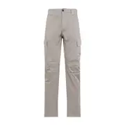 [Cp Company] Cp Company-Green Sateen Stretch Cargo Lens Cotton Pants-Uomo 48 IT