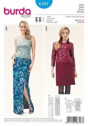 Burda Sewing Pattern 6707 Misses Panelled Top & Skirt in One Dresses Size 8-18