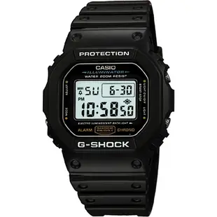 CASIO卡西歐 G-SHOCK 經典DW-5600系列電子腕錶-黑/42mm