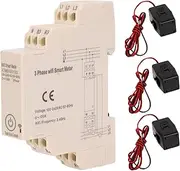 3 Phase Energy Meter, 0-100A 35mm DIN Rail Mount WiFi Electricity Usage Monitor with 3Pcs 100A Current Sensors, APP Remote Control Voltmeter Ammeter Watt Kwh Power Meter
