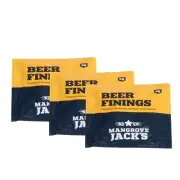 3x Mangrove Jack's Beer Finings Fining Sachet 5g home brew Home Brew