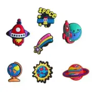 7PCS Aerospace Theme Cartoon Charms For Crocs