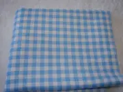 Blue Gingham Flannelette Cotton Fitted Cot Sheet Handmade