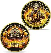 Firefighters Fireman Challenge Coin Souvenir Gifts for Thin Red Line Fire Rescue Department